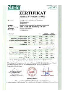 Naturzugkessel Zertifikate