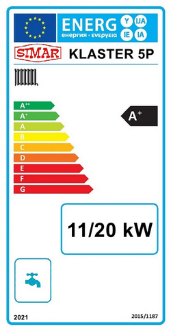 BAFA geförderter automatische Pelletheizung Klaster 5P Energielabel Automatische Pelletheizung Klaster 5P Energielabel